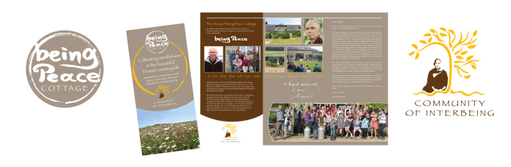 Being Peace logo and leaflet